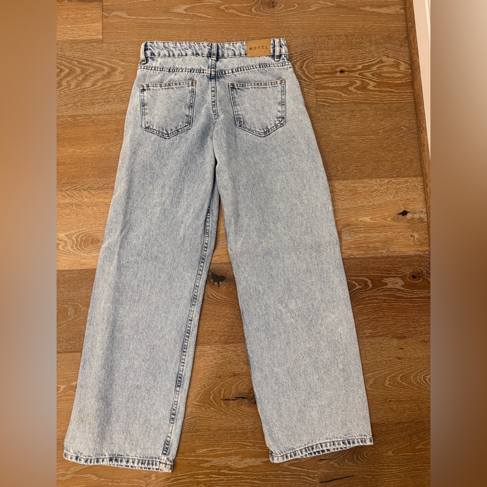 Motel Rocks Low Rise Light Wash Jeans - Picture 2 of 3